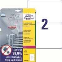 Avery Antimikrobielle etiketter 210x148mm klare 20 etiketter